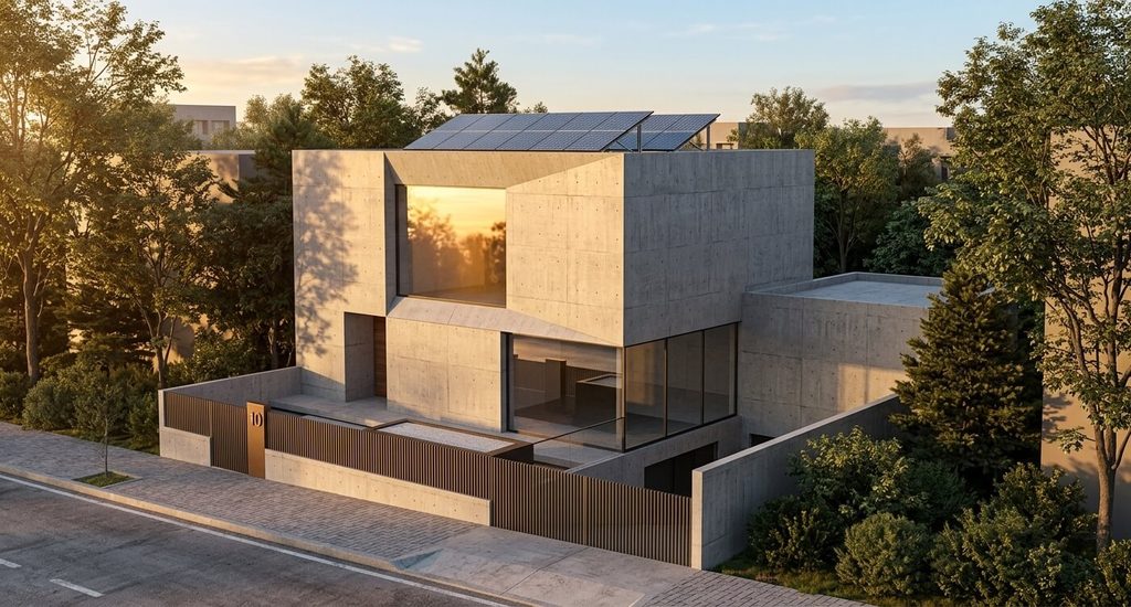 Ai rendering from an architectural model in CMS IntelliCAD 15 cad software